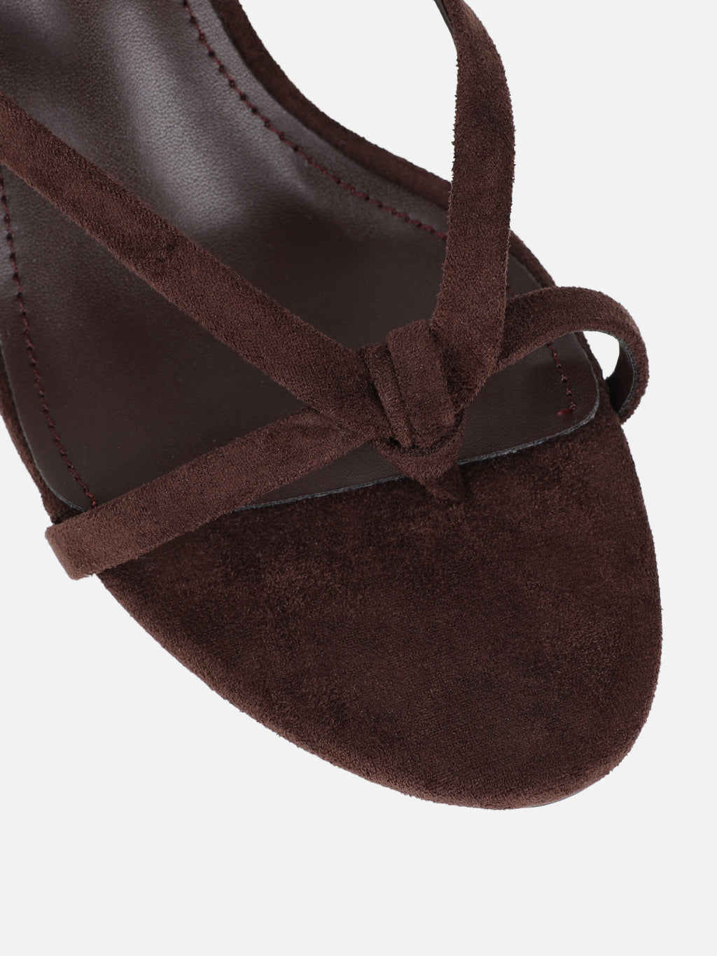 Jesse Brown Suede Knot Detail Heeled Sandals