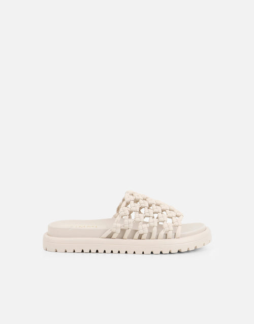 Vanya Stone Woven Mesh Chunky Flats