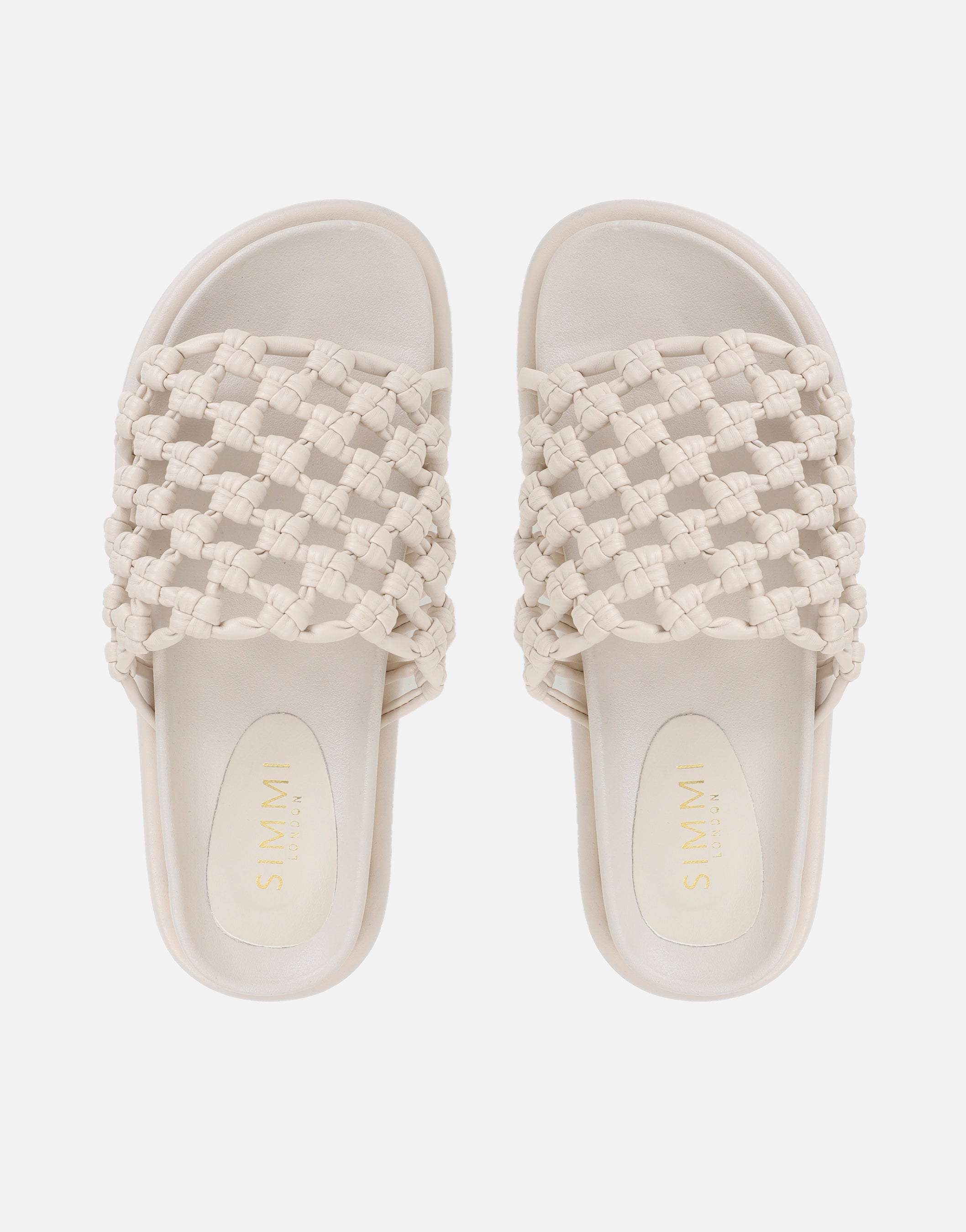 Vanya Stone Woven Mesh Chunky Flats