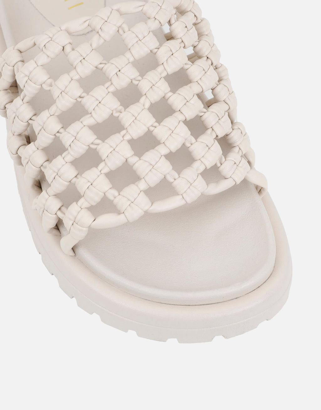 Vanya Stone Woven Mesh Chunky Flats