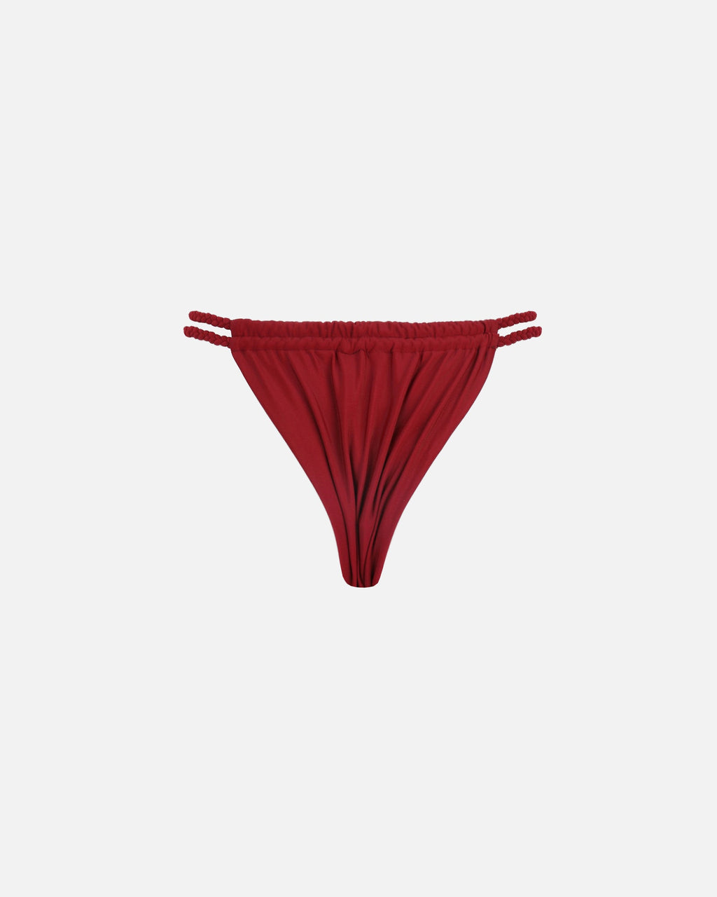 Mora Burgundy Braided Bikini Bottoms