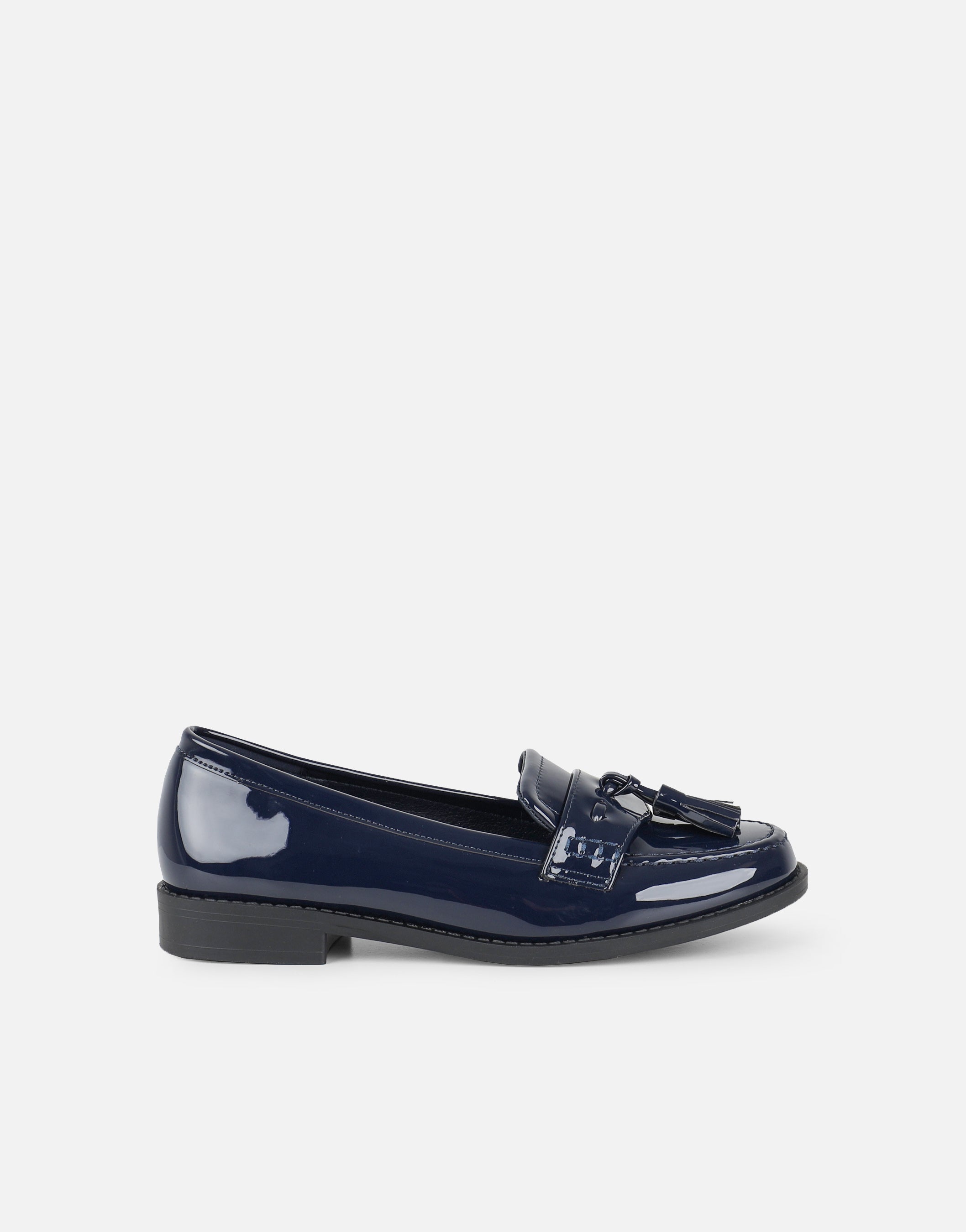 Nerri Navy Patent Tassel Loafers