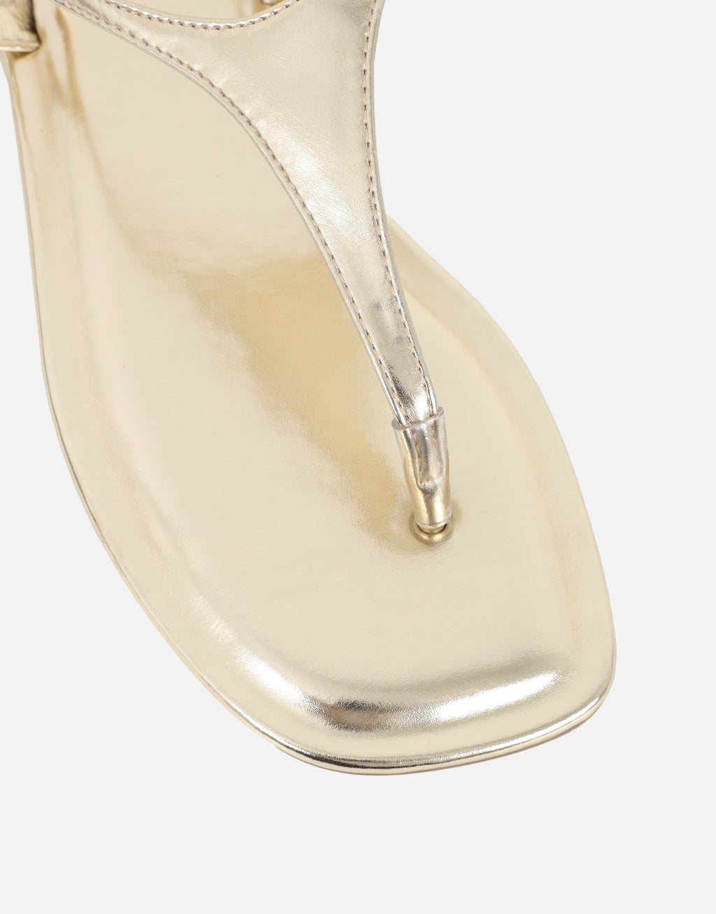 Perry Gold Metallic Toe Thong Flat Sandals
