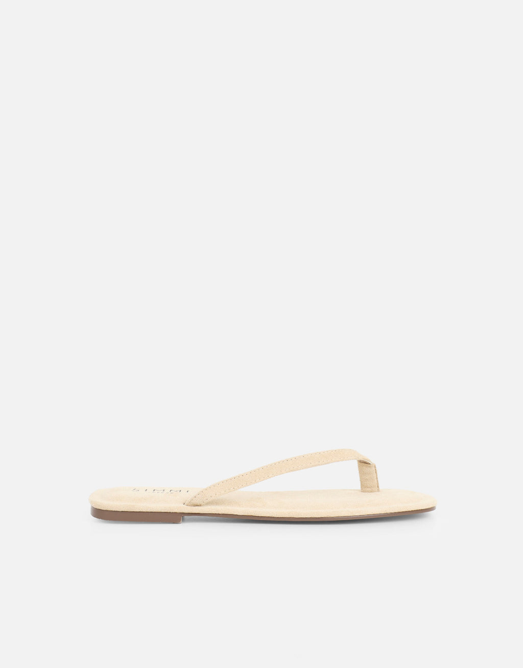 Kima Beige Suede Flat Sandals