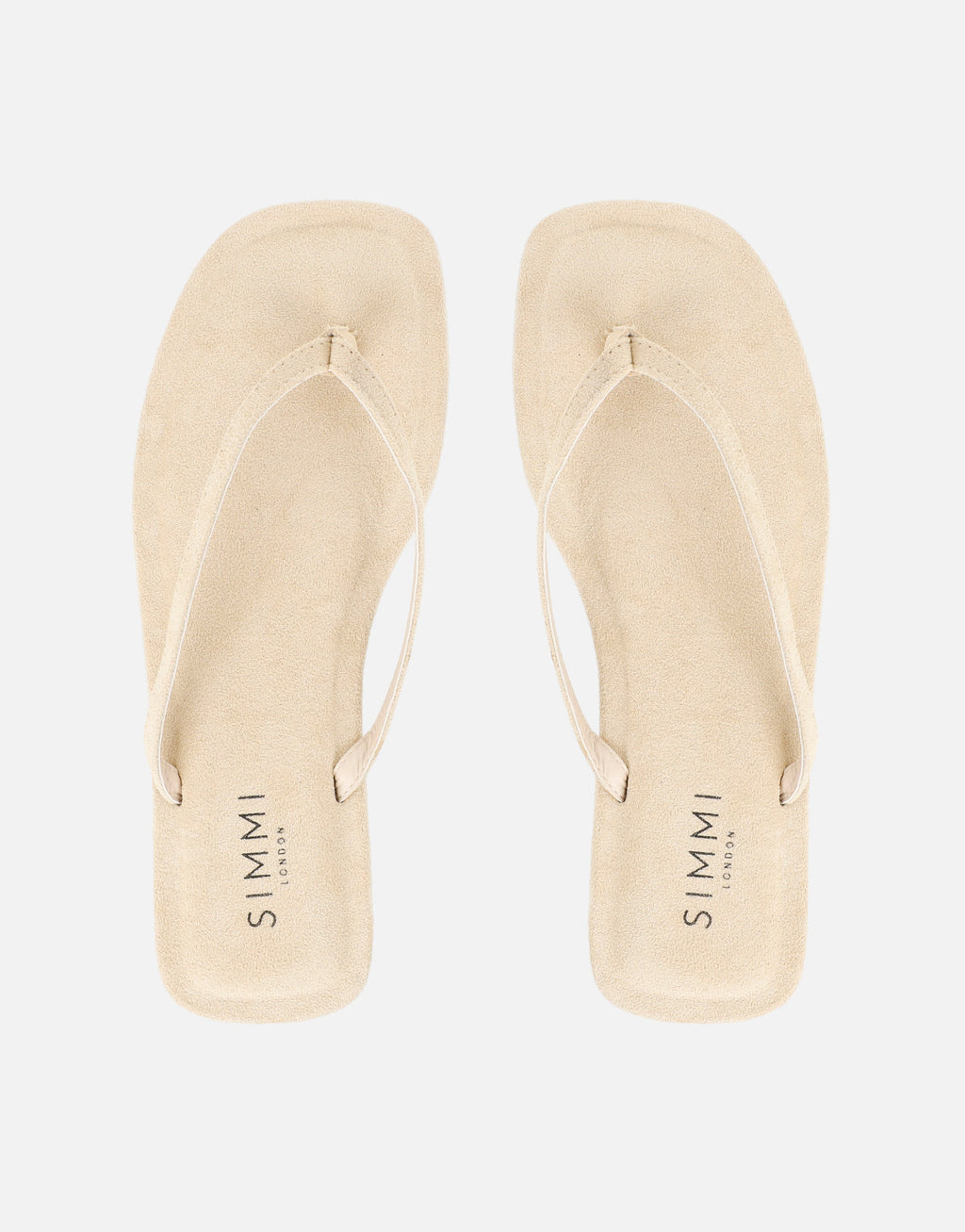 Kima Beige Suede Flat Sandals