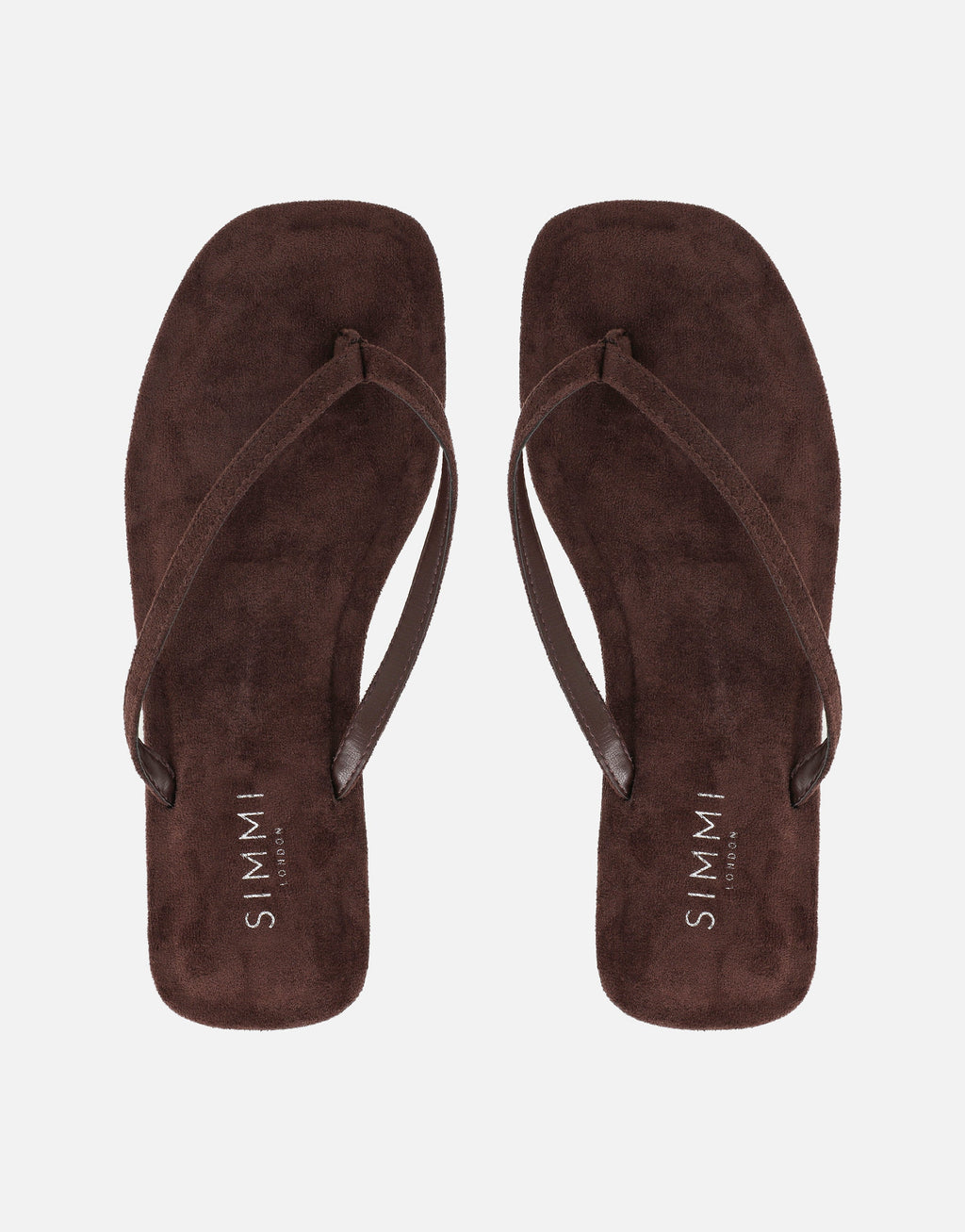 Kima Brown Suede Flat Sandals