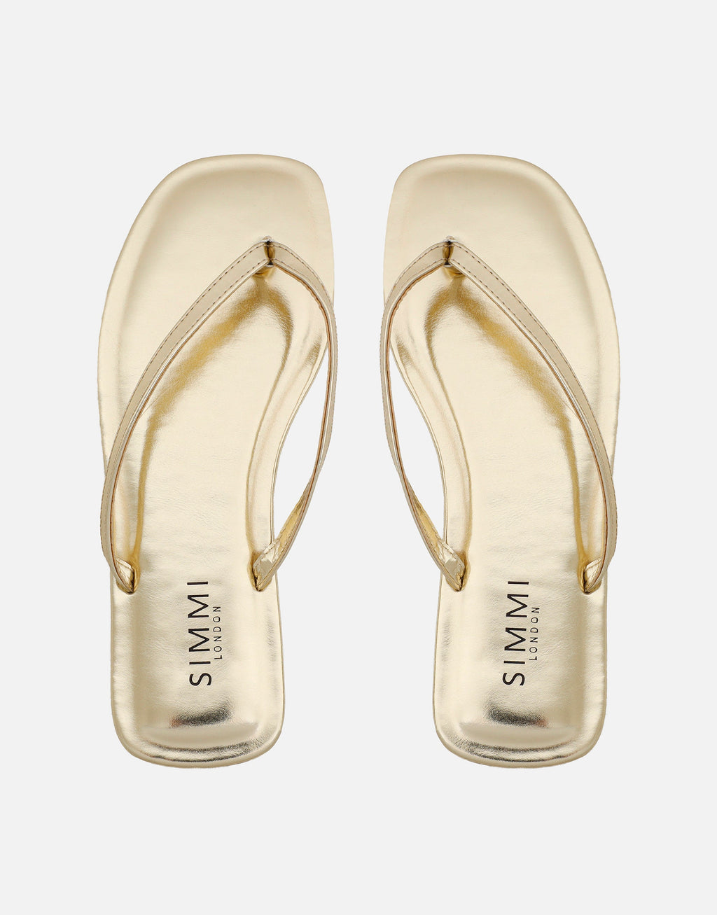 Kima Gold Metallic Flat Sandals