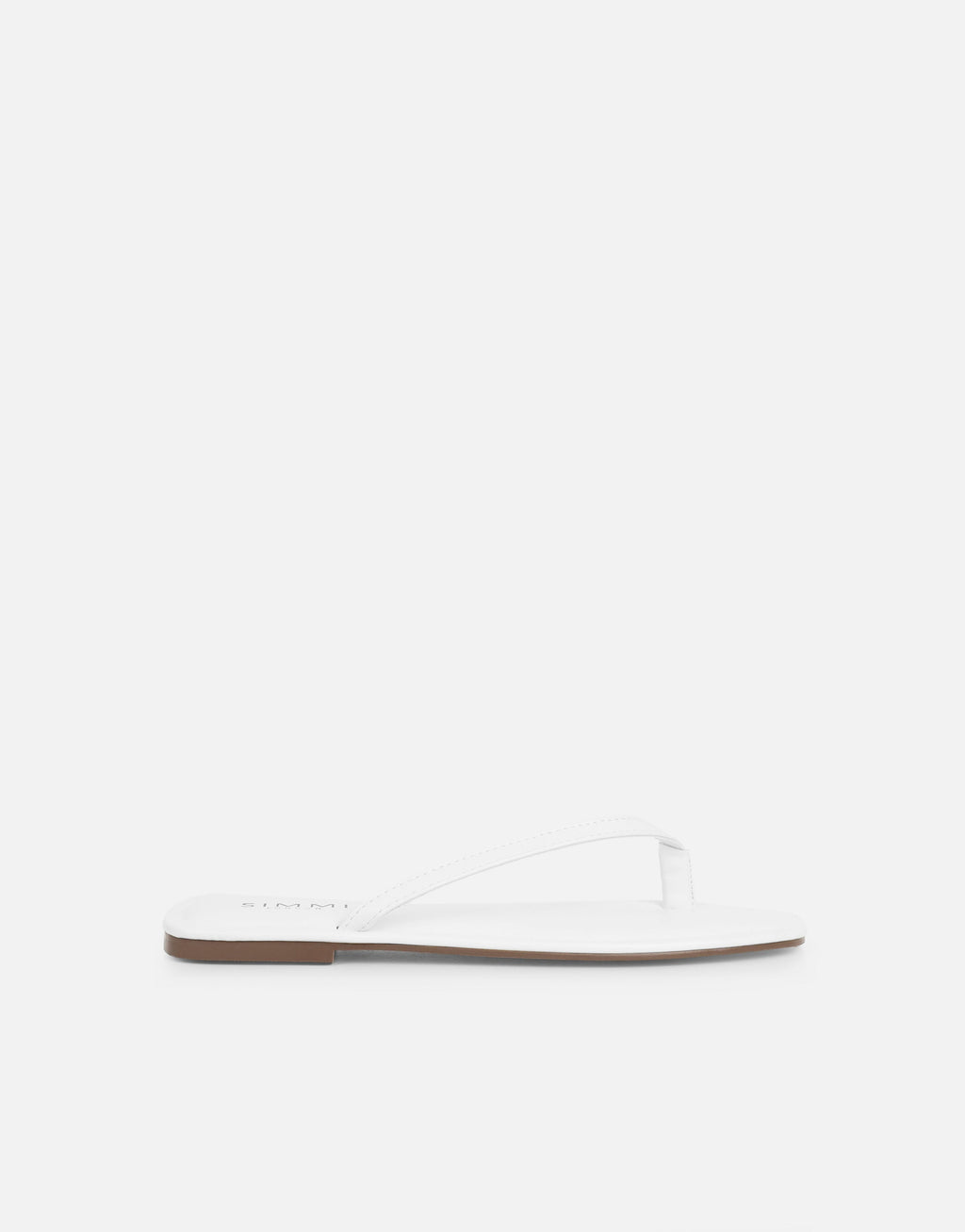 Kima White Flat Sandals