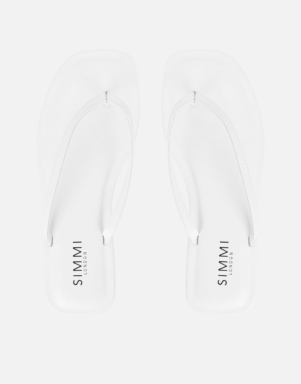 Kima White Flat Sandals