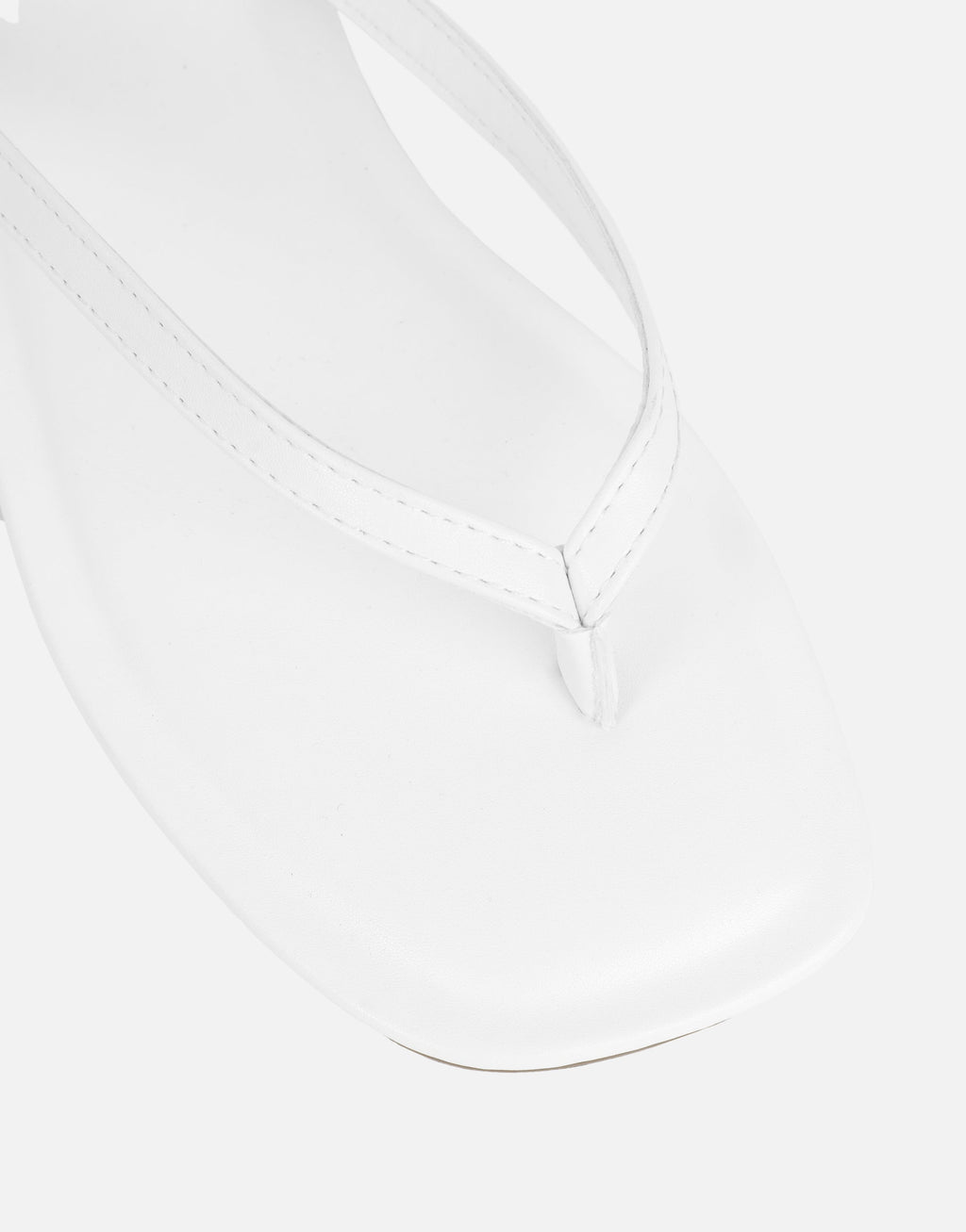 Kima White Flat Sandals