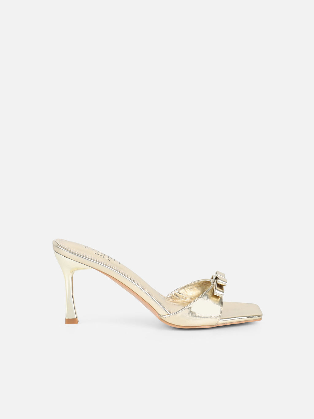 Polen Gold Metallic Bow Detail Mules