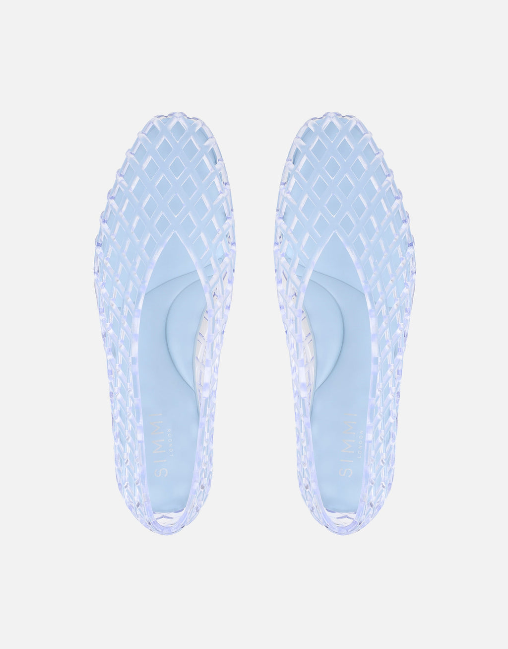 Rocha Baby Blue Jelly Mesh Ballerina Flats