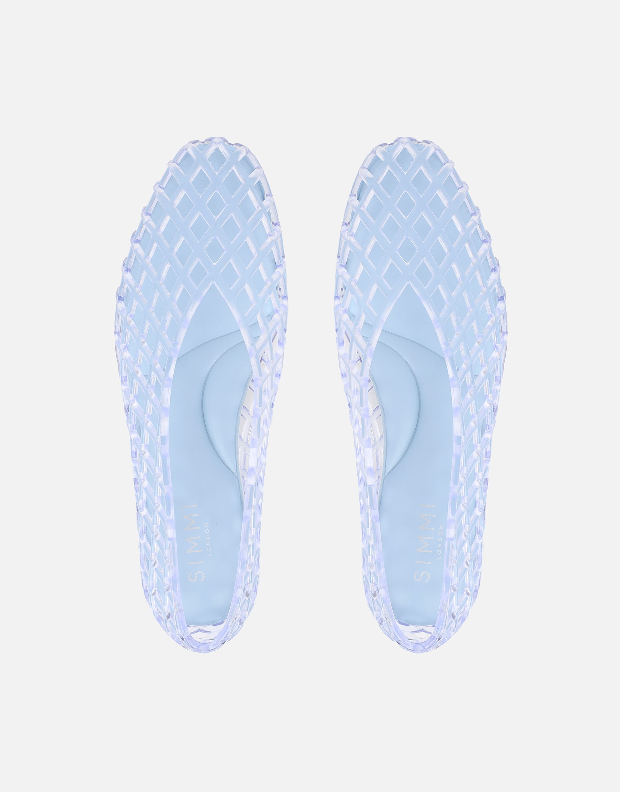 Rocha Baby Blue Jelly Mesh Ballerina Flats