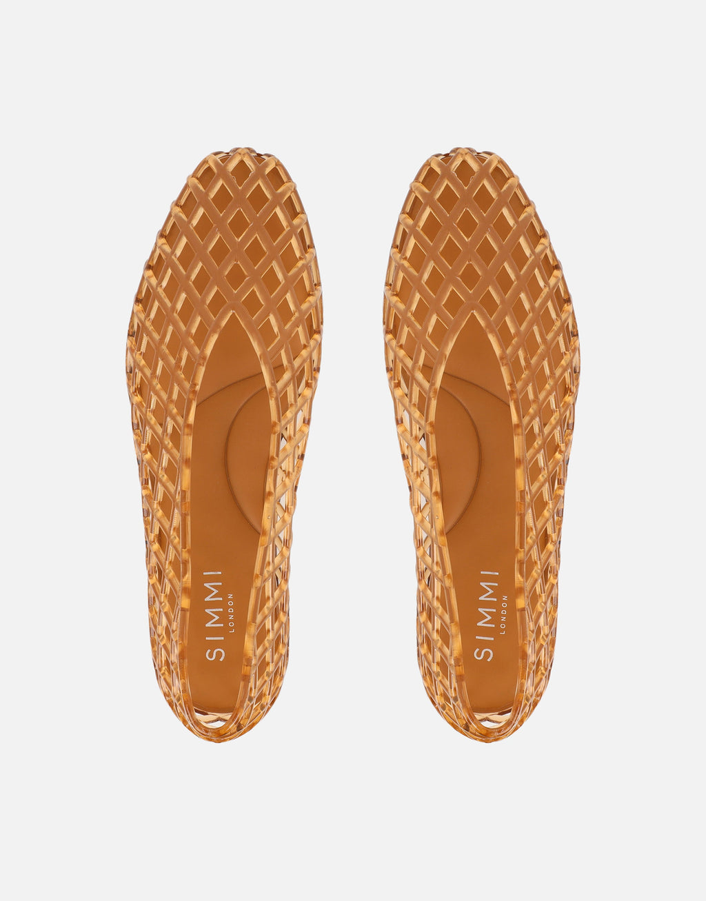 Rocha Bronze Jelly Mesh Ballerina Flats
