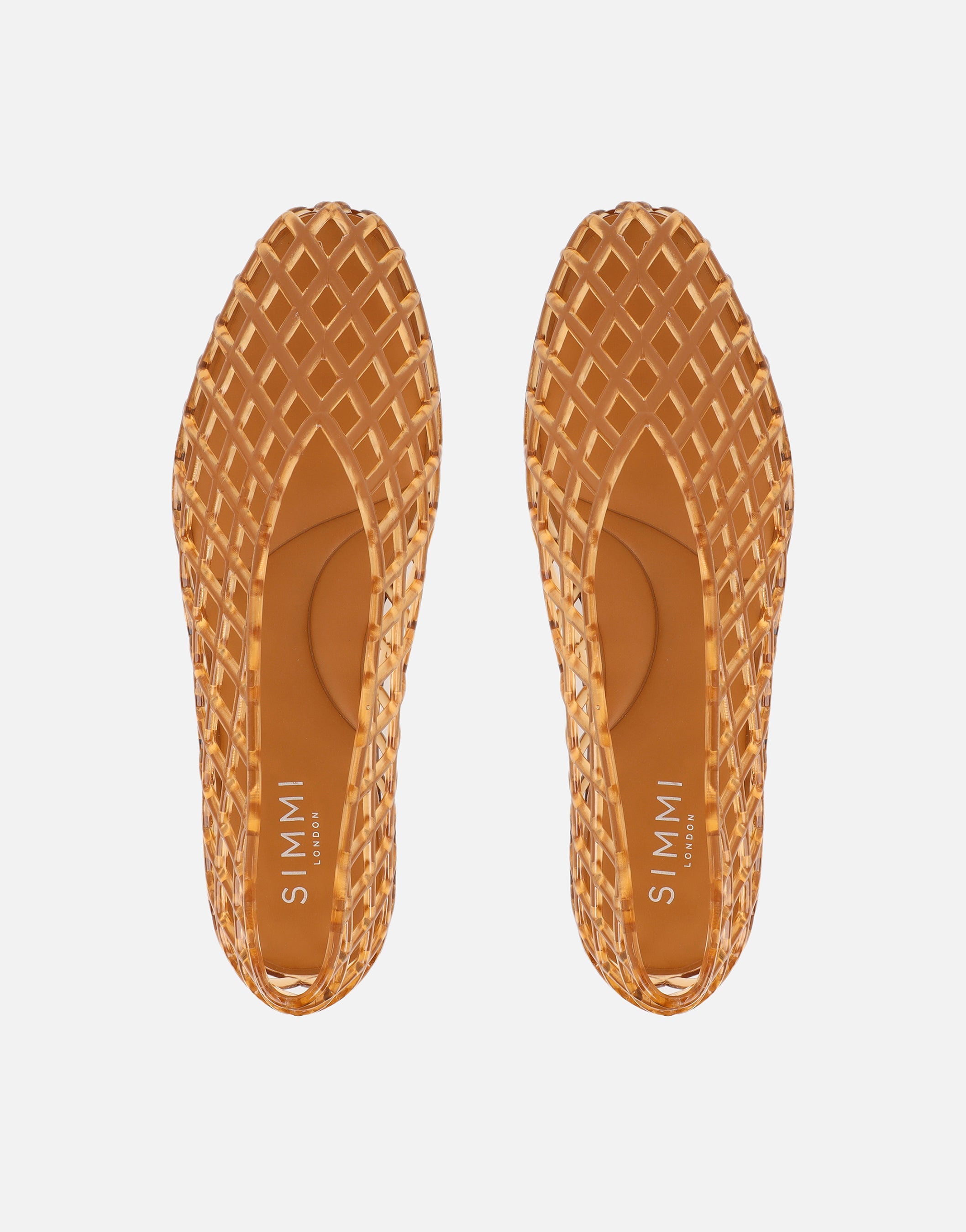 Rocha Bronze Jelly Mesh Ballerina Flats