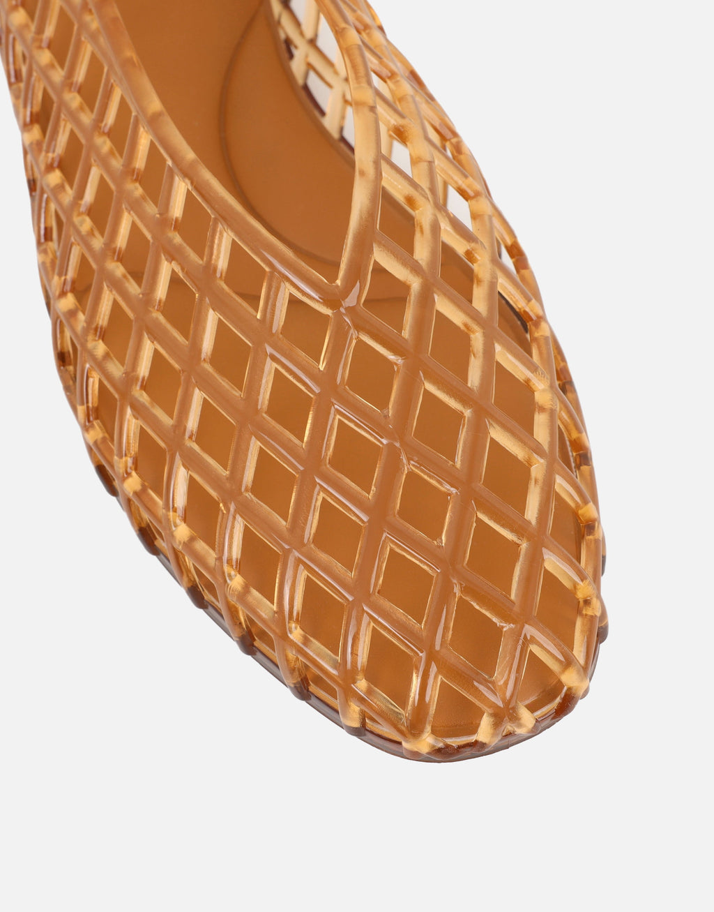 Rocha Bronze Jelly Mesh Ballerina Flats