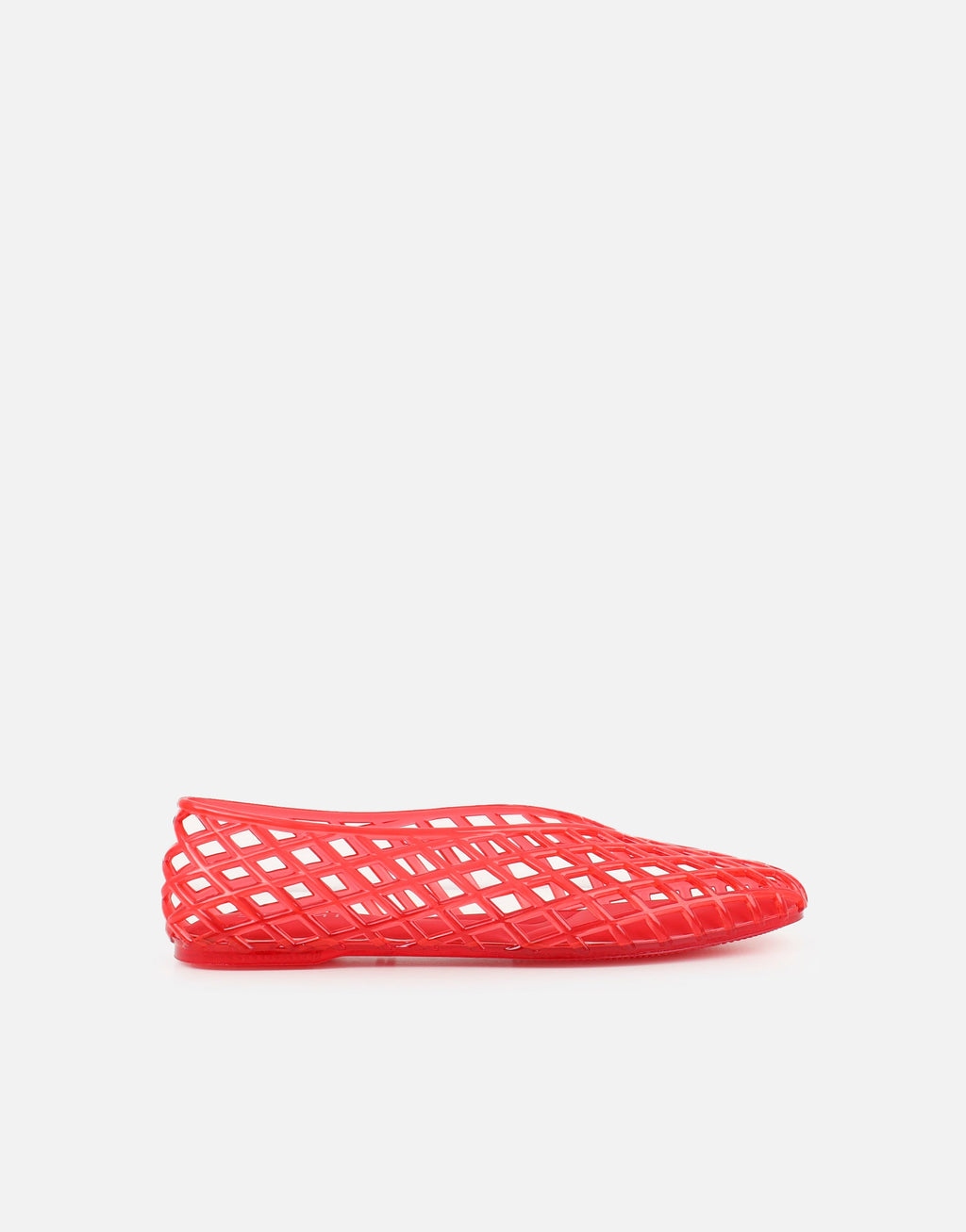 Rocha Red Jelly Mesh Ballerina Flats