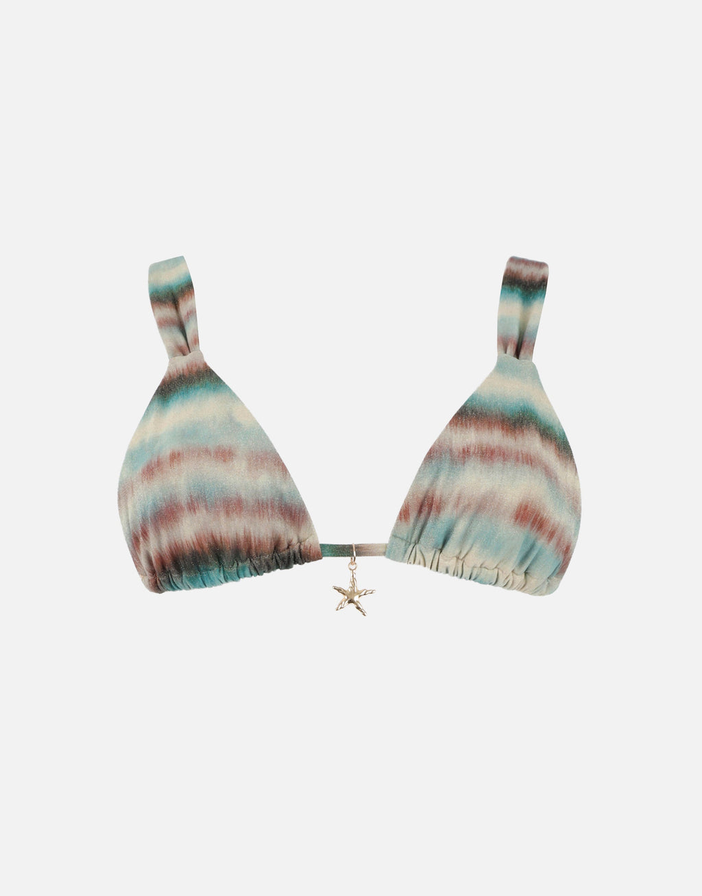 Riley Tie Dye Thick Strap Bikini Top in Multi
