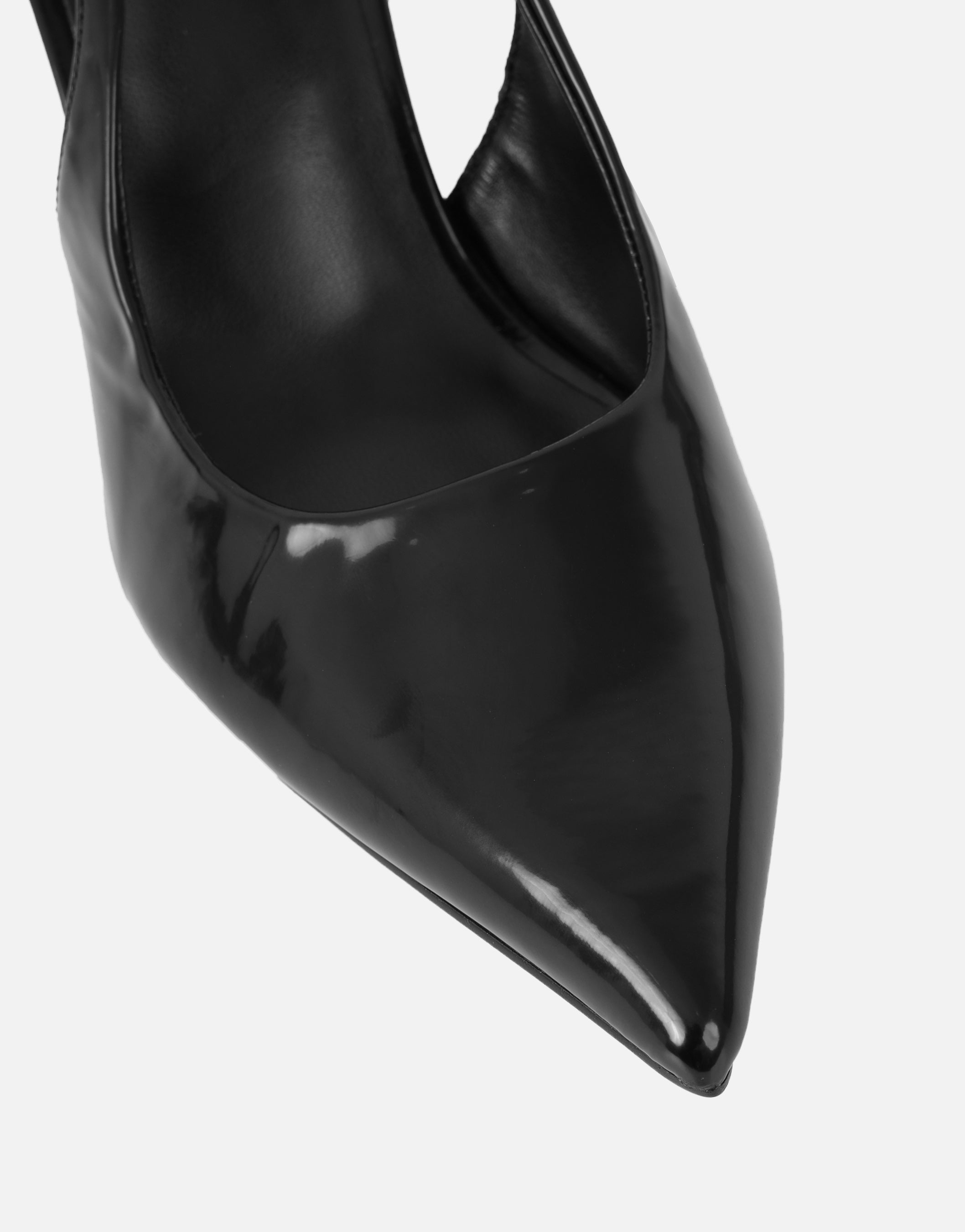 Samaya Black Slingback Court Shoes