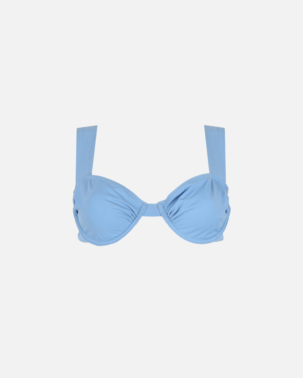 Mar Blue Ruched Bikini Top