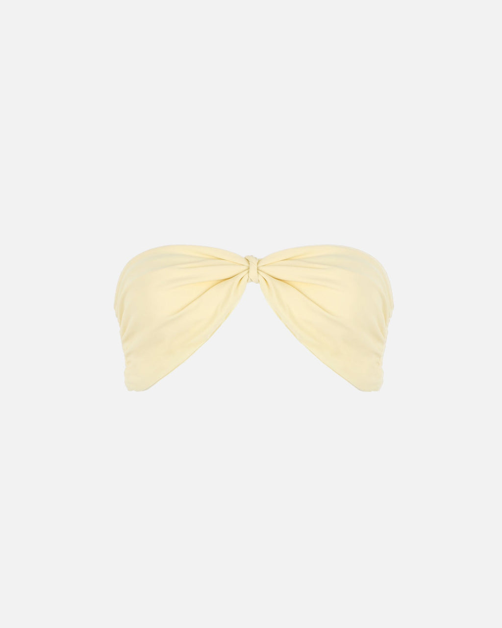 Amorina Butter Yellow Knot Detail Bikini Top