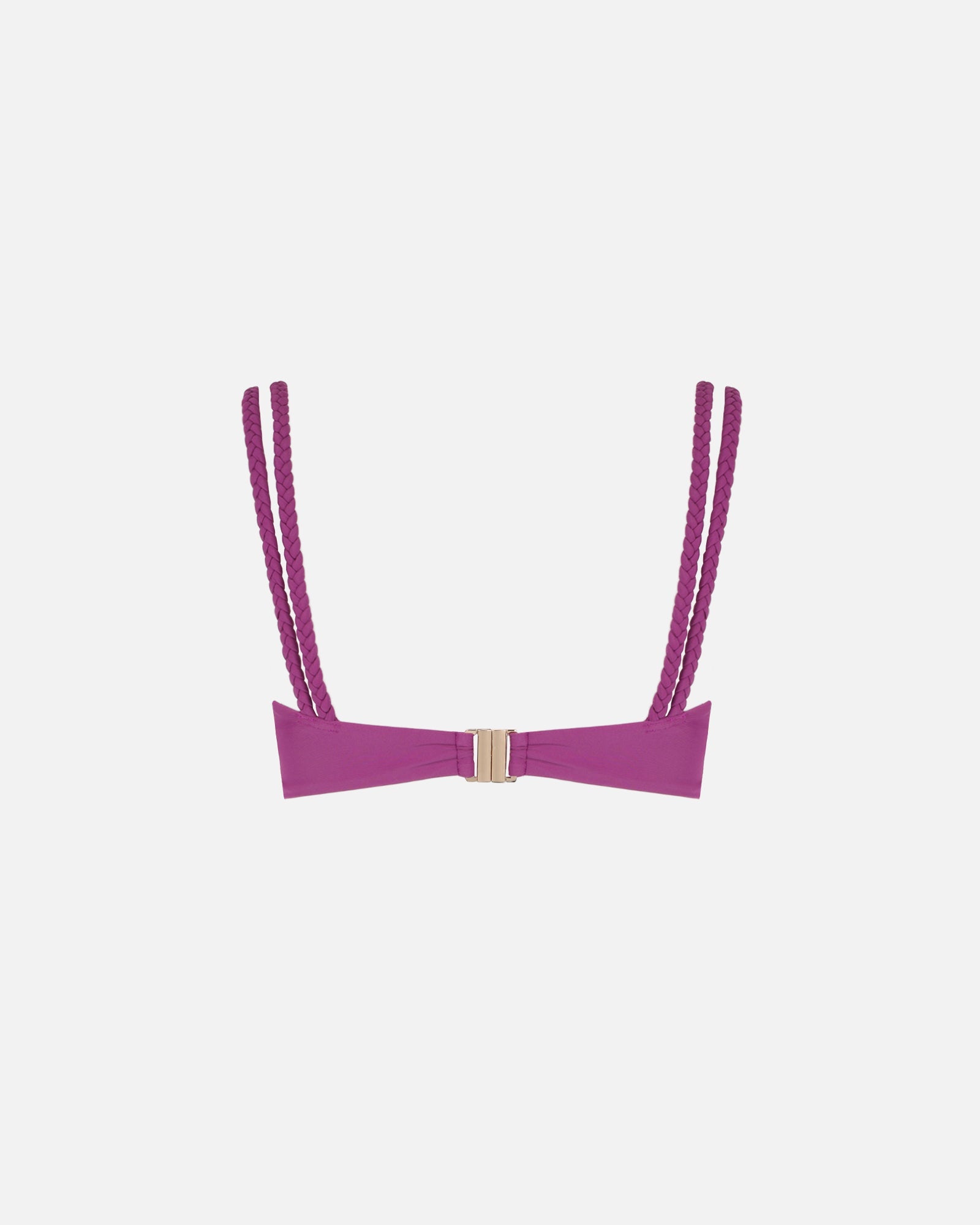 Vino Purple Braided Knot Detail Bikini Top