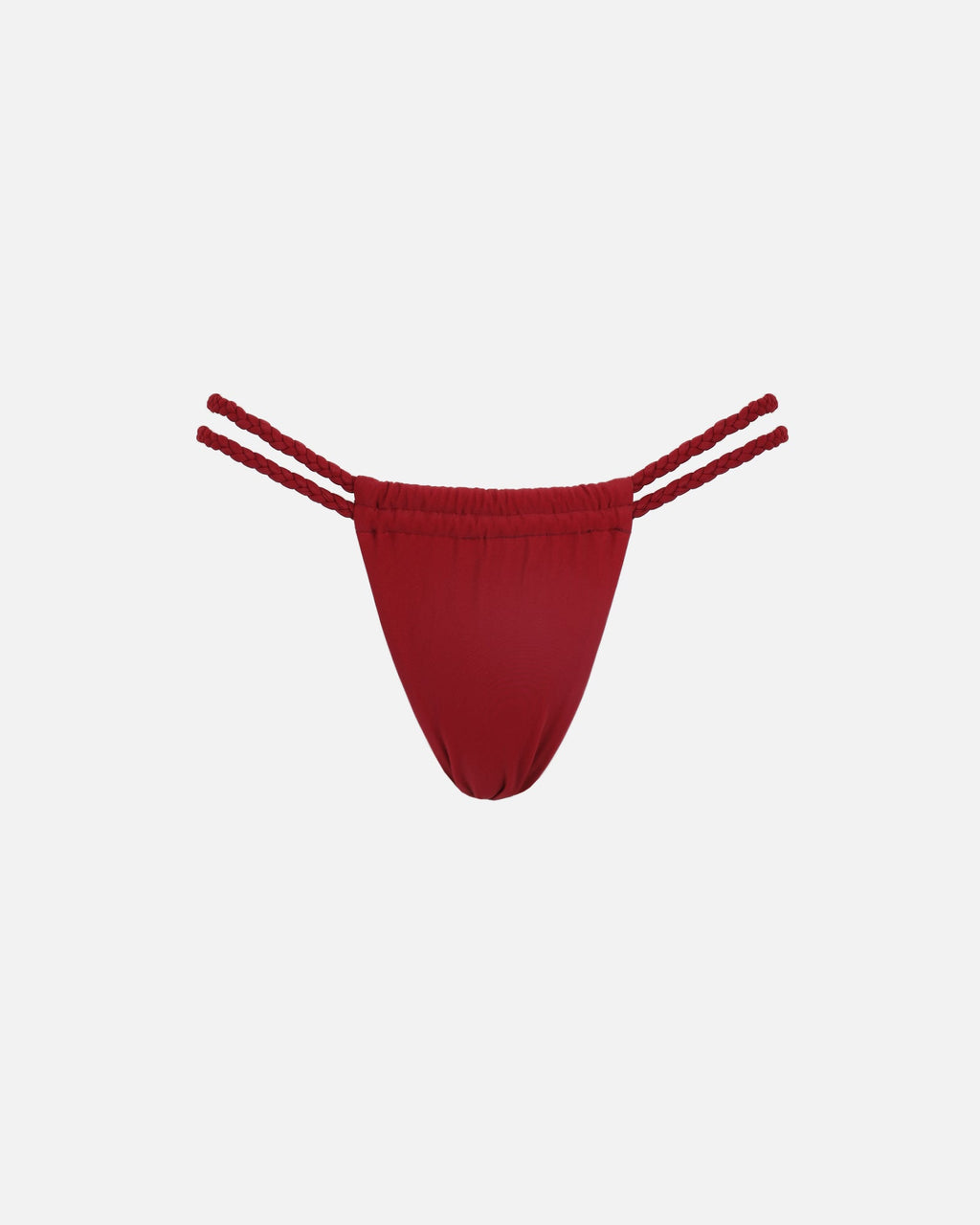 Mora Burgundy Braided Bikini Bottoms