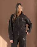 Romy Simmi studios chunky knit hoodie in teddy