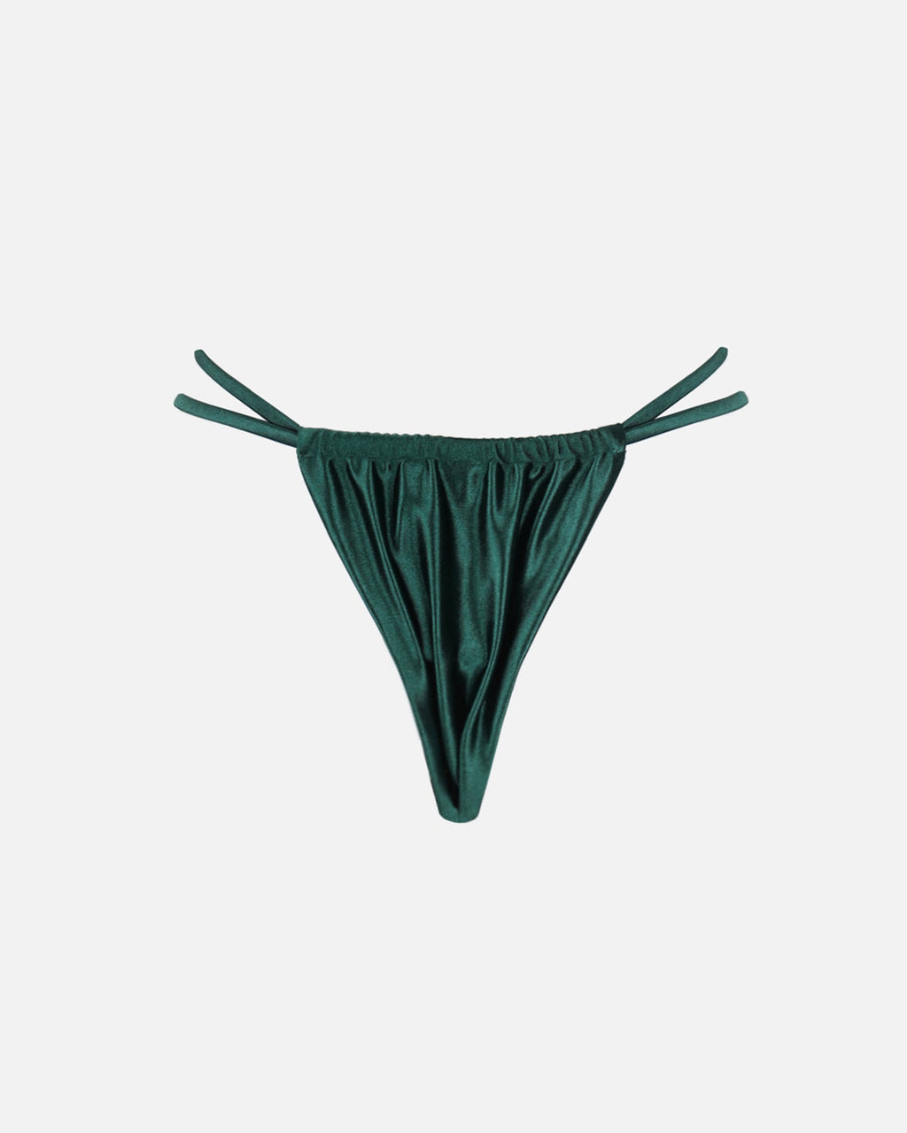 Miera Emerald Satin Sun Charm Bikini Bottoms