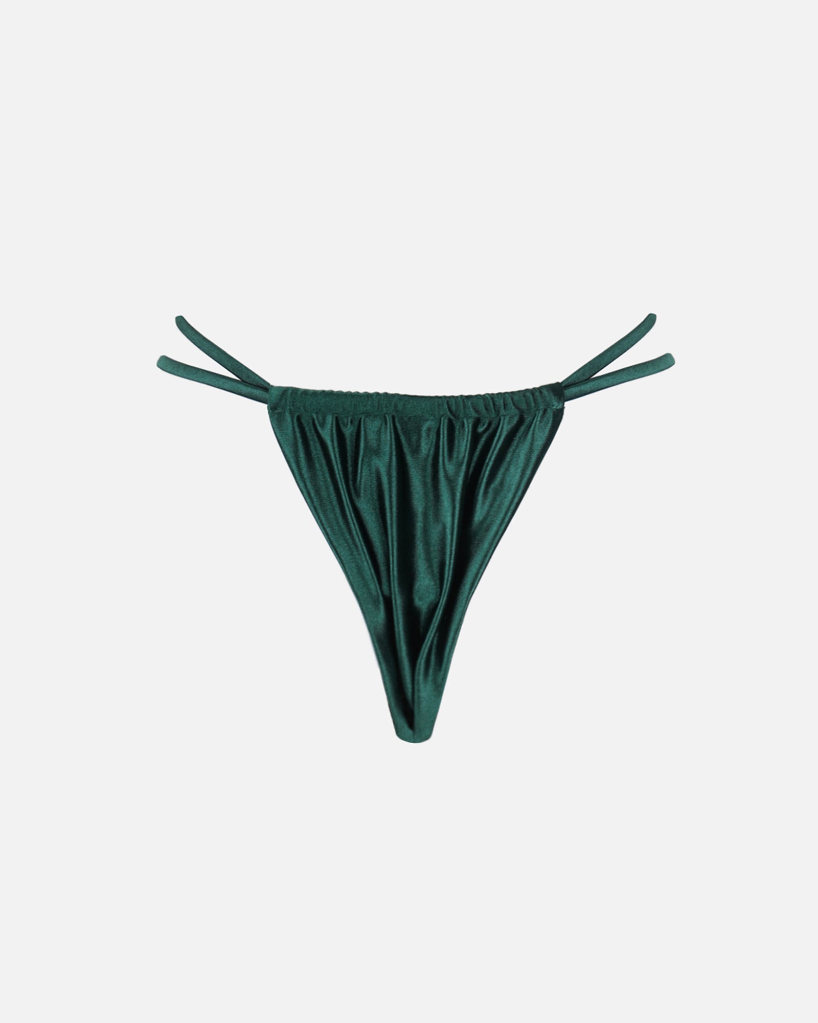 Miera Emerald Satin Sun Charm Bikini Bottoms