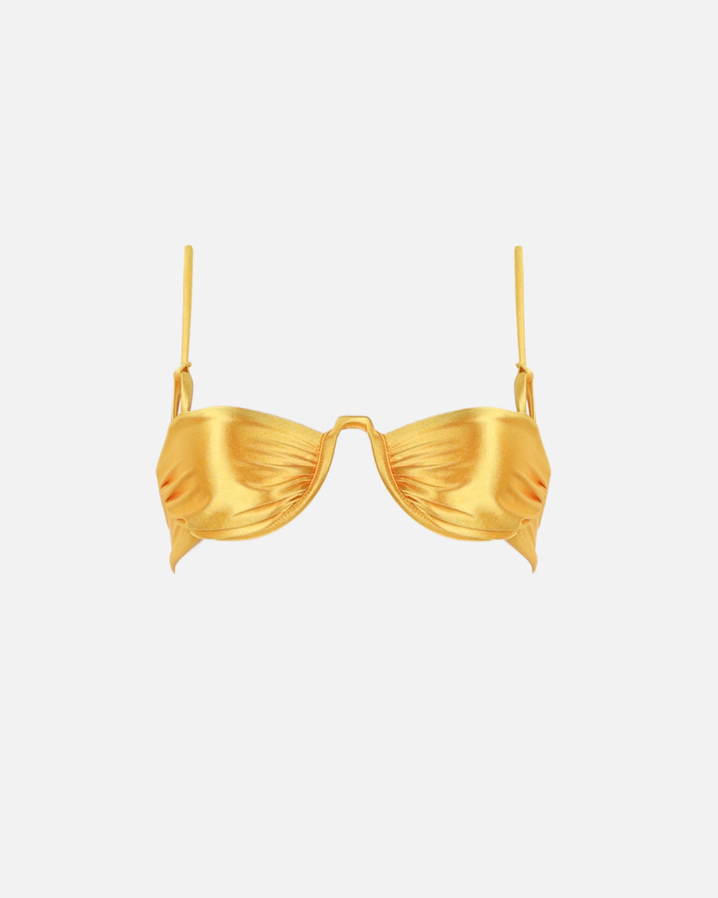 Citra Yellow Satin Underwired Bikini Top