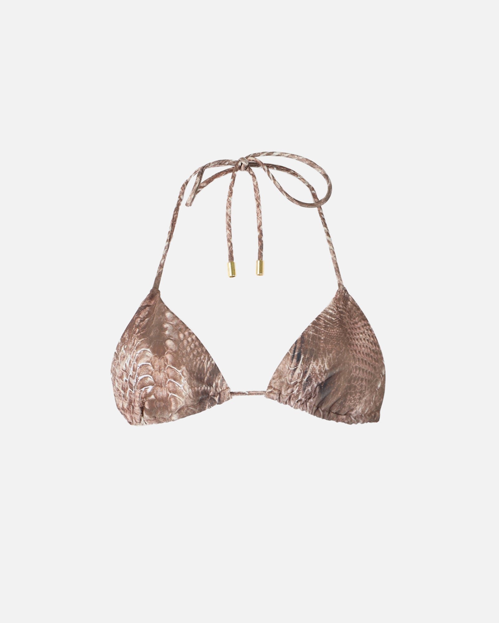 Savannah Serpent Print Triangle Bikini Top