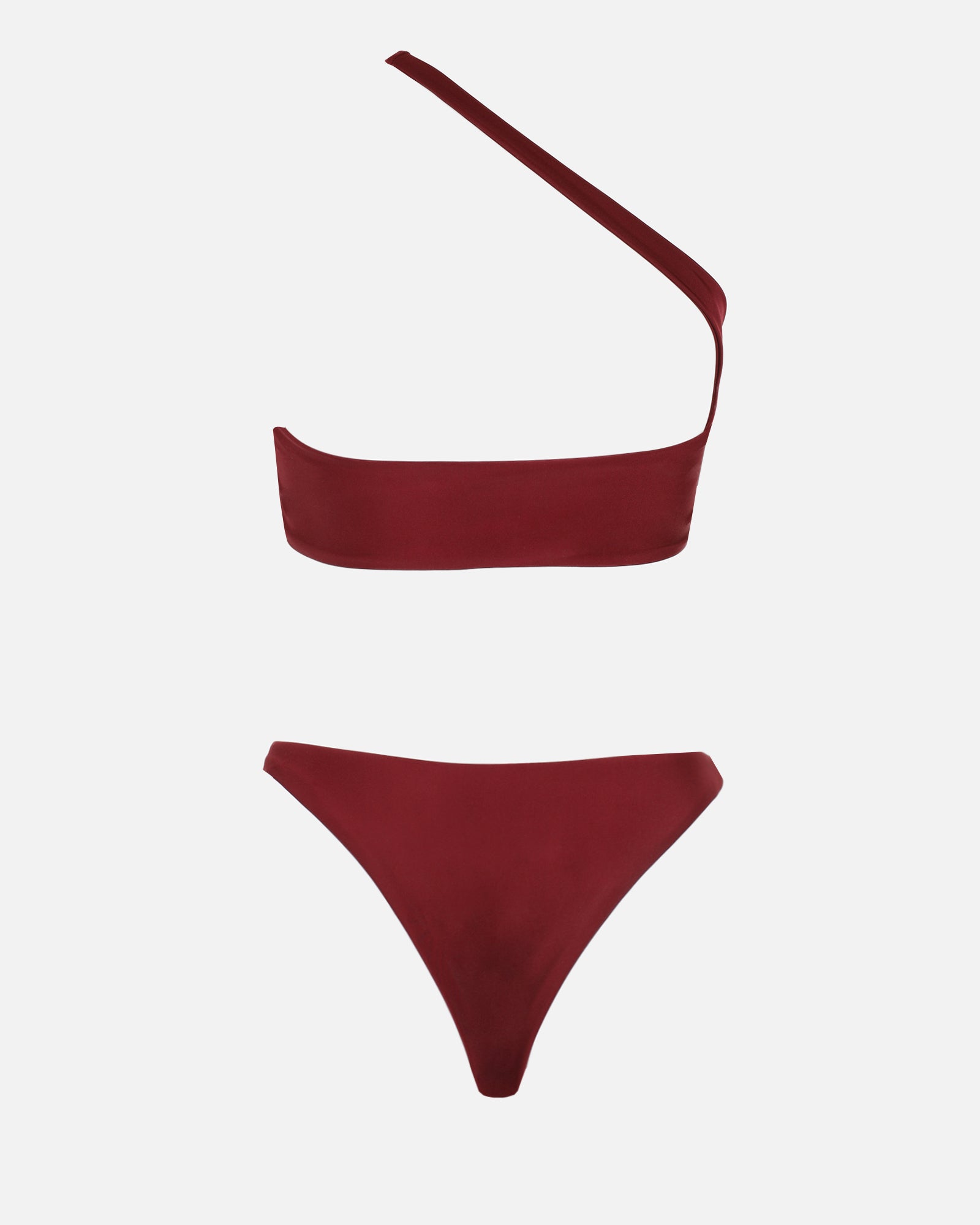 Rai Burgundy Cut Out Gold Hardwear Swimsuit