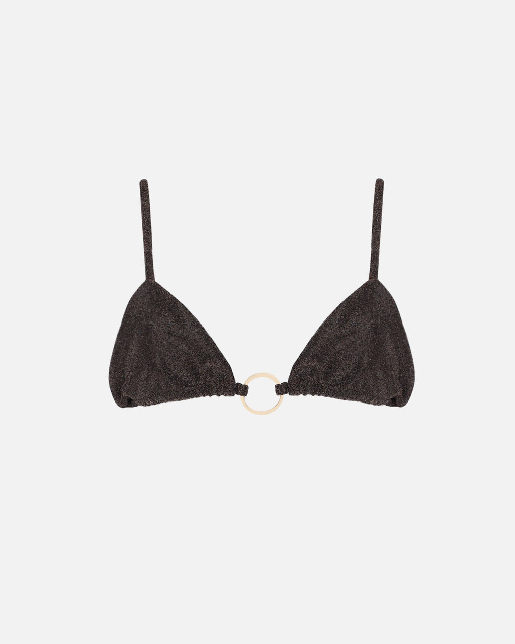 Nusa Brown Lurex Bikini Top