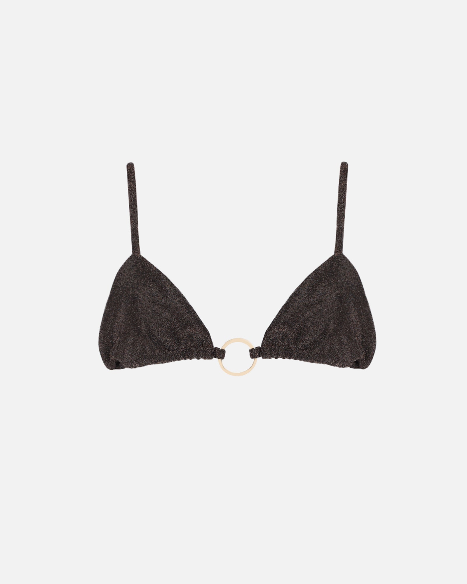 Nusa Brown Lurex Bikini Top