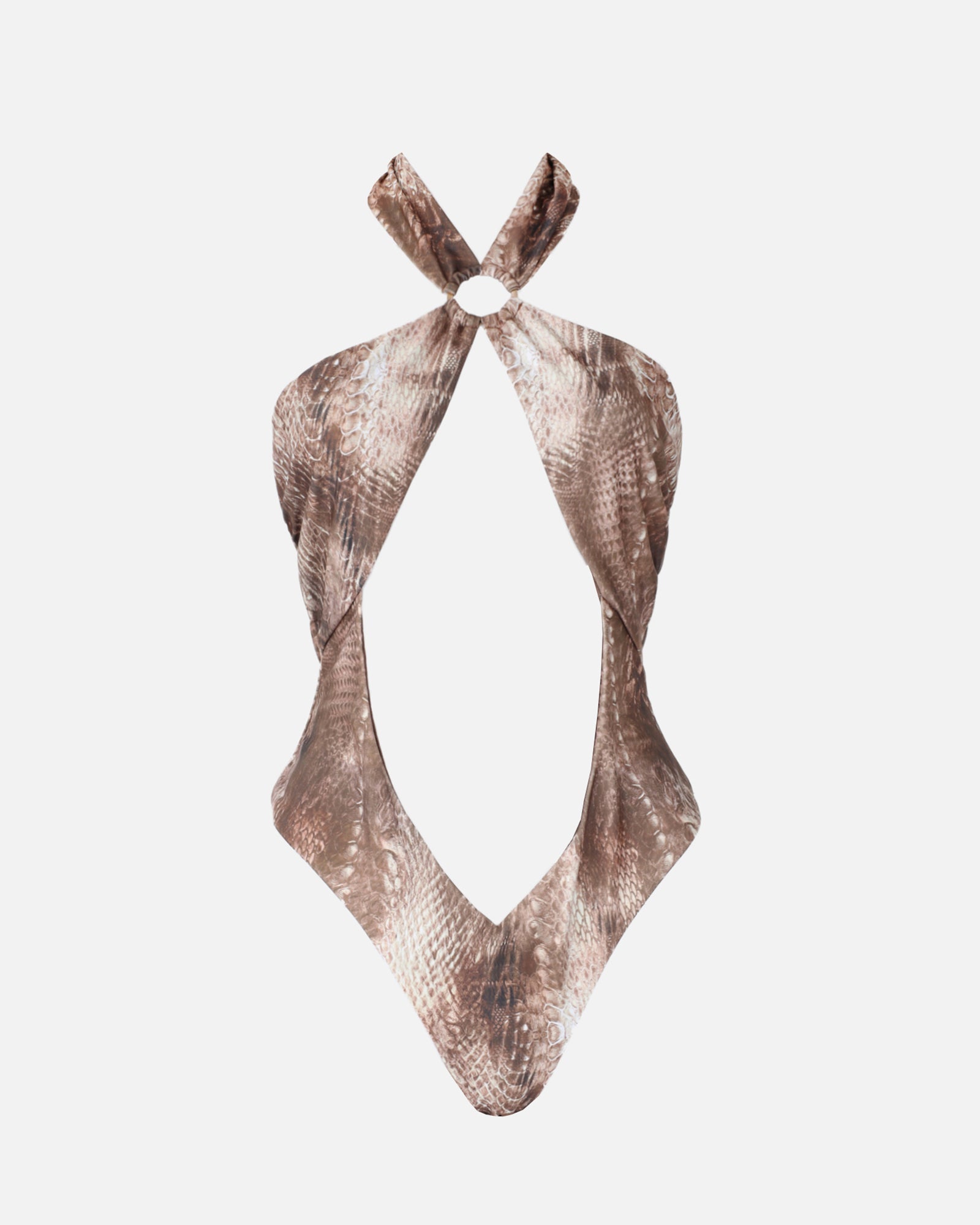 Soraya Serpent Print Cut Out Swimsuit