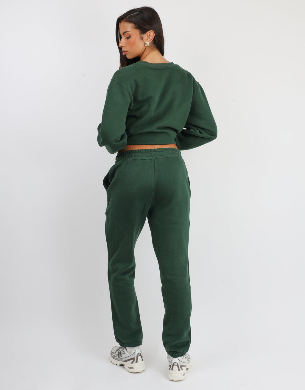 Ashby Simmi Studios Varsity Slogan Sweatshirt in Pine Green
