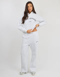 Colby Simmi Studios Varsity Flared Joggers in Pebble Grey
