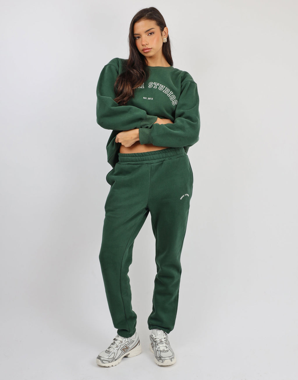 Elwood Simmi Studios Varsity Cuffed Jogger in Pine Green