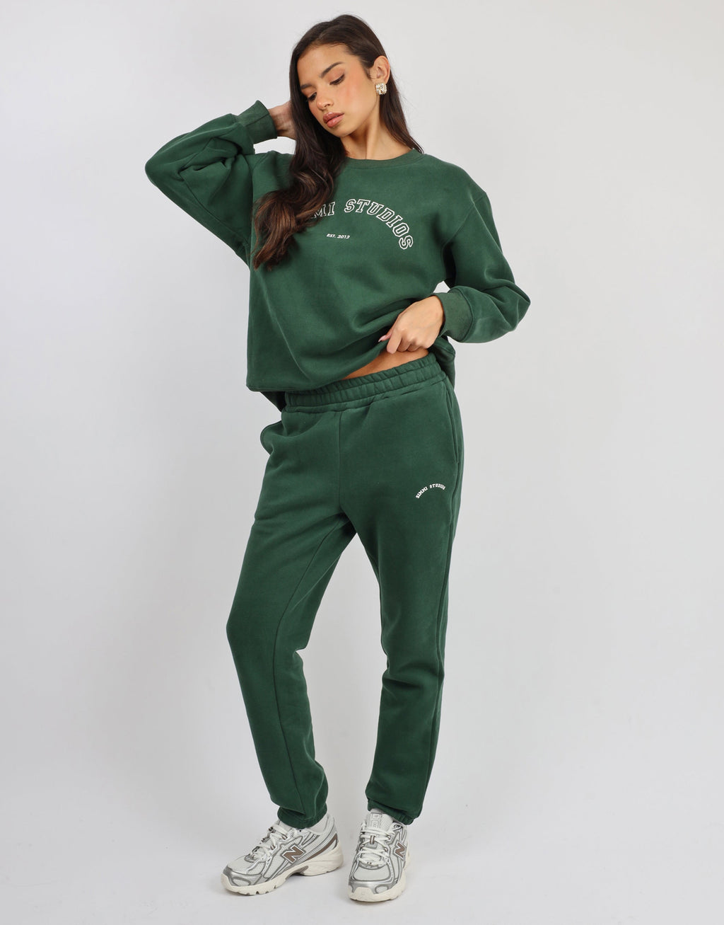 Elwood Simmi Studios Varsity Cuffed Jogger in Pine Green