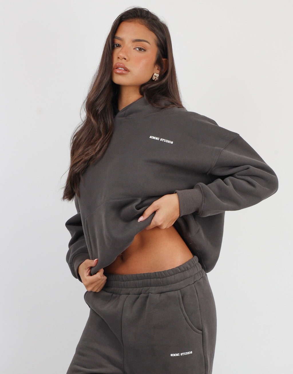Maeve Simmi Studios Essentials Hoodie in Slate