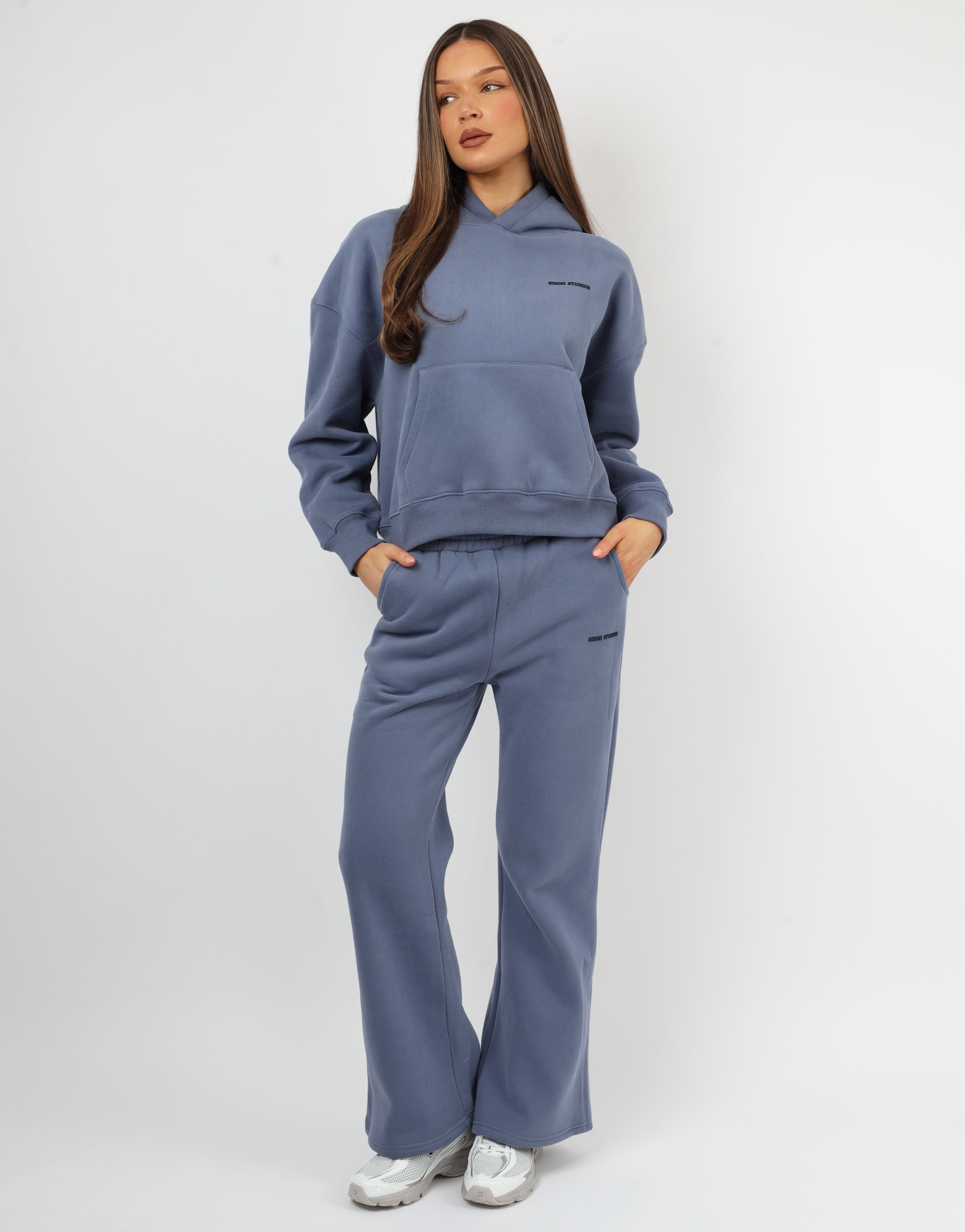 Maisy Simmi Studios Essentials Hoodie In Blue