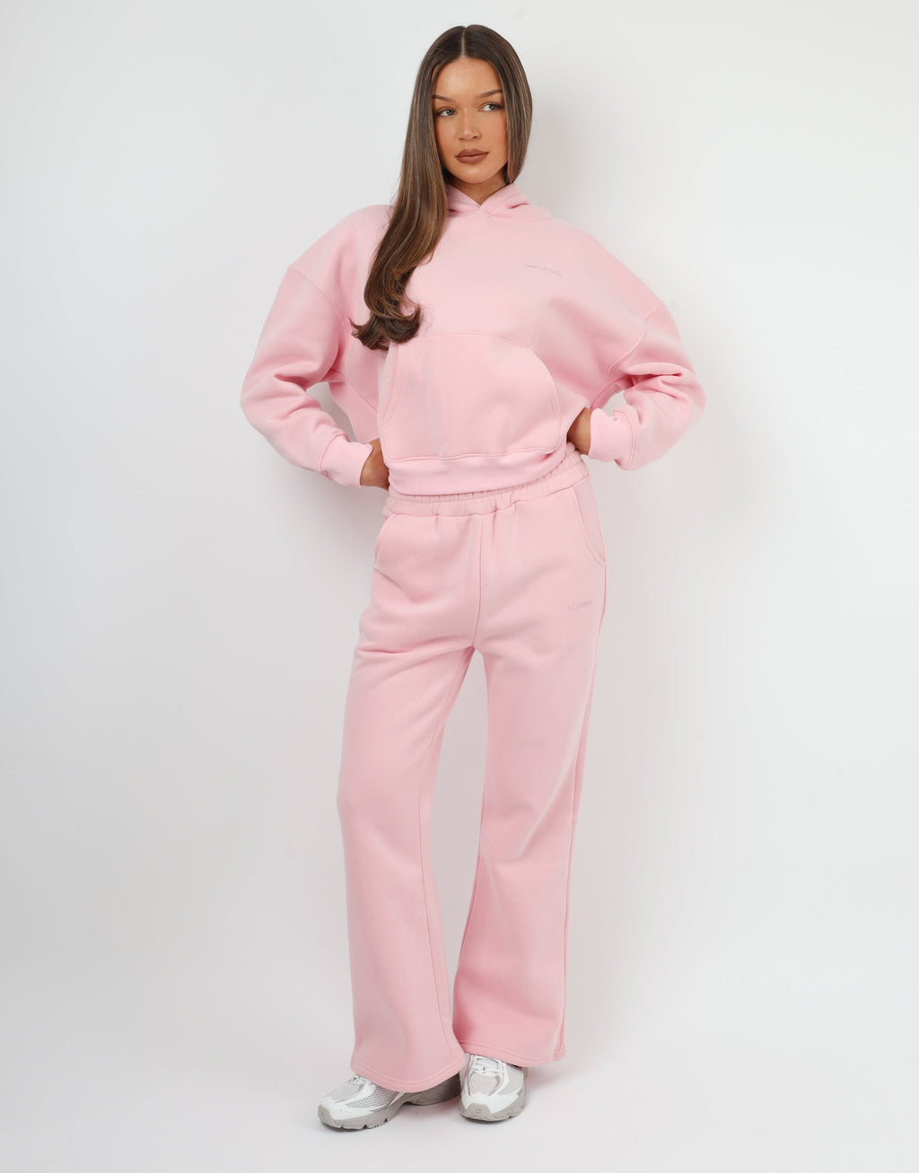 Maddie Simmi Studios Essentials Flared Joggers in Baby Pink