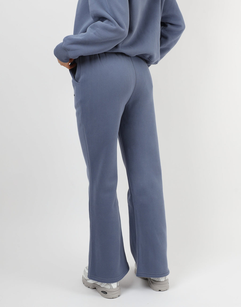 Maddie Simmi Studios Essentials Flared Joggers in Blue