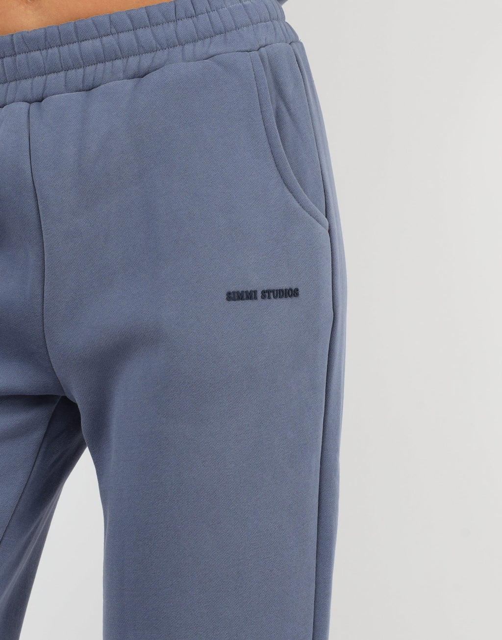 Maddie Simmi Studios Essentials Flared Joggers in Blue