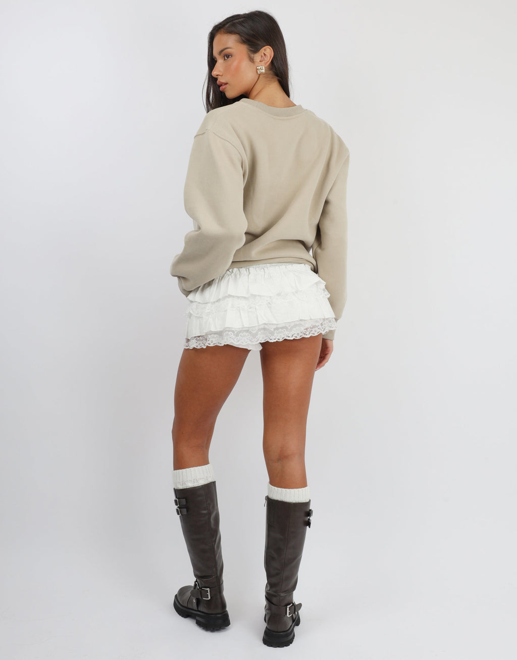 Ashby Simmi Studios Athletics Sweatshirt in Cashew
