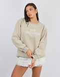 Ashby Simmi Studios Athletics Sweatshirt in Cashew