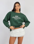 Ashby Simmi Studios Athletics Sweatshirt in Pine Green