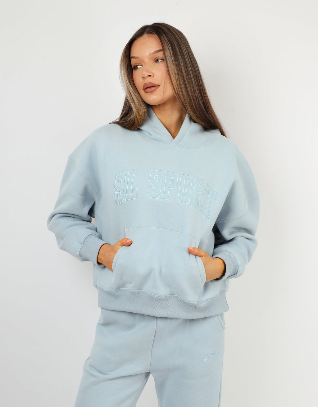 Mykonos Simmi Studios SL Sport Hoodie In Baby Blue
