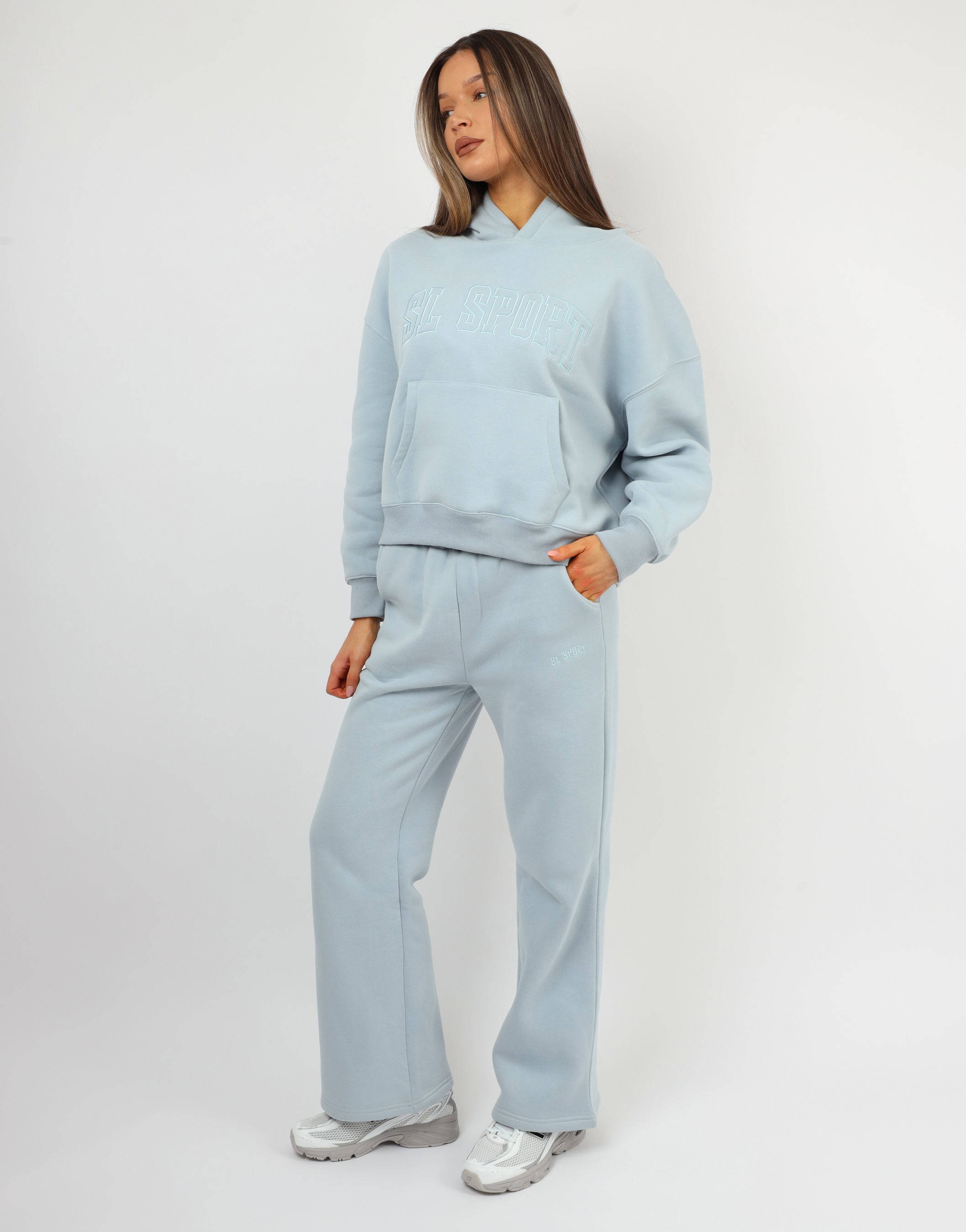 Mykonos Simmi Studios SL Sport Hoodie In Baby Blue